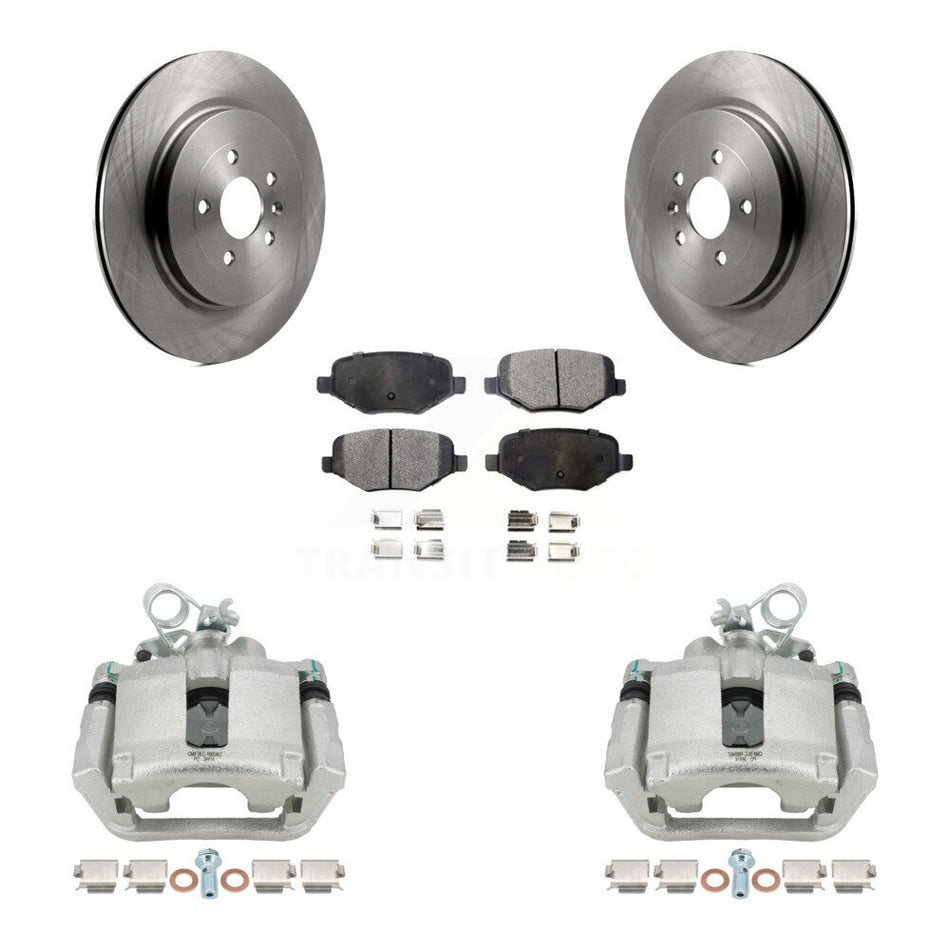 Rear Brake Caliper Rotors & Ceramic Pad Kit For Ford Explorer Police Interceptor Utility KC8-100252T