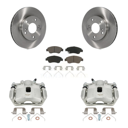 Front Disc Brake Caliper Rotors And Ceramic Pads Kit For 2011-2015 Honda CR-Z KC8-100253C by Transit Auto