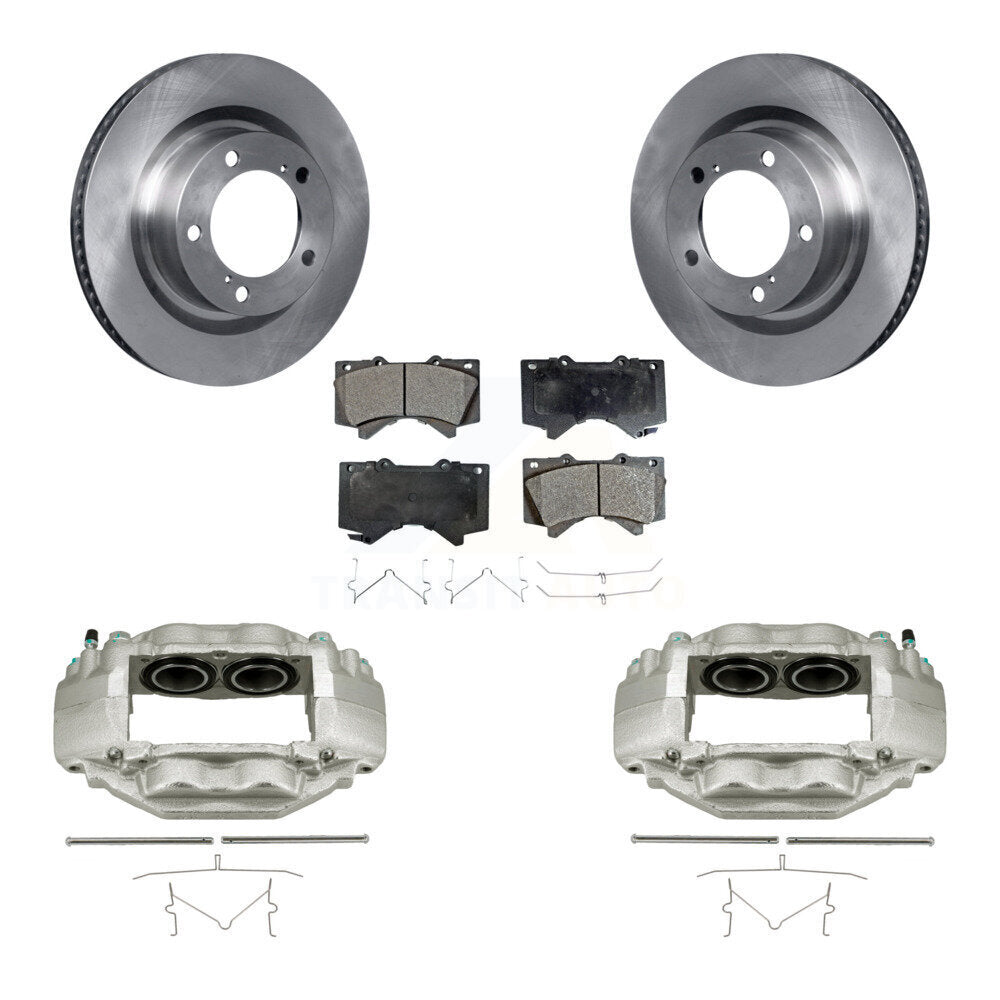Front Disc Brake Caliper Rotors And Semi-Metallic Pads Kit For Toyota Tundra Sequoia KC8-100254P