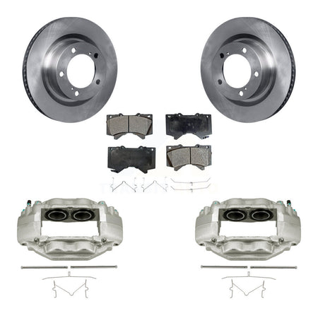 Front Disc Brake Caliper Rotors And Semi-Metallic Pads Kit For Toyota Tundra Sequoia KC8-100254P