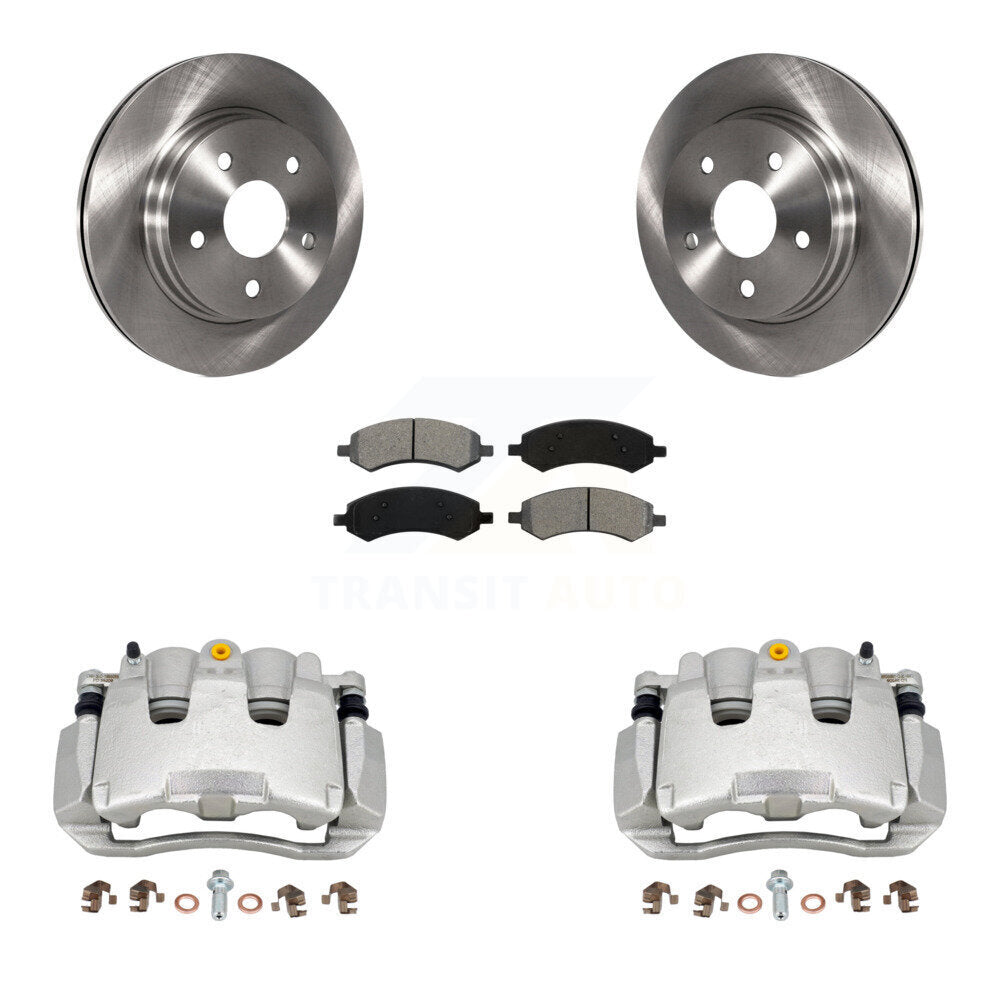 Front Disc Brake Caliper Rotors And Semi-Metallic Pads Kit For Ram 1500 Classic Dodge KC8-100254S