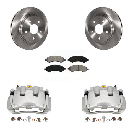Front Disc Brake Caliper Rotors And Semi-Metallic Pads Kit For Ram 1500 Classic Dodge KC8-100254S