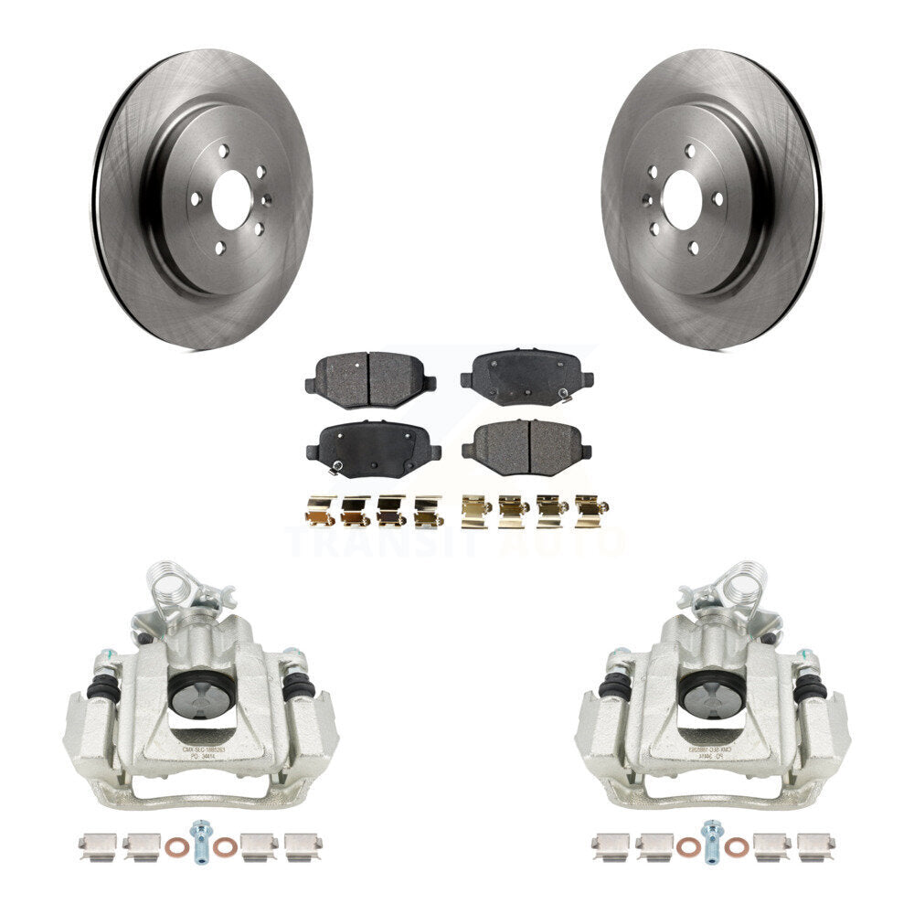 Rear Disc Brake Caliper Rotors And Ceramic Pads Kit For 2015 Ford Explorer Limited Sport XLT Without Heavy Duty Brakes KC8-100254T by Transit Auto