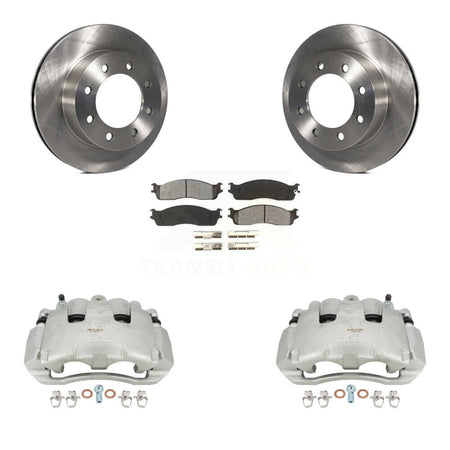 Front Disc Brake Caliper Rotors And Semi-Metallic Pads Kit For 2006 Dodge Ram 1500 Standard Cab Pickup Crew With 8 Lug Wheels KC8-100259S by Transit Auto