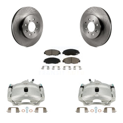 Front Disc Brake Caliper Rotors And Ceramic Pads Kit For Honda Civic Insight Acura EL KC8-100263C