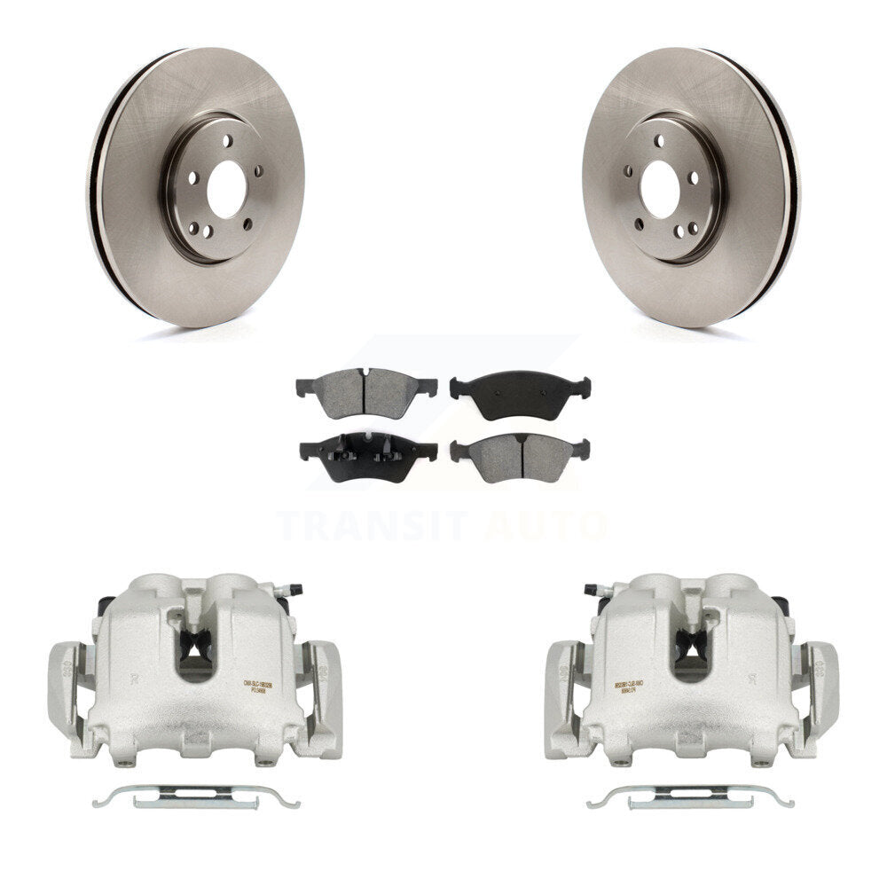 Front Brake Caliper Rotor And Semi-Metallic Pad Kit For 2007-2009 Mercedes-Benz E550 AWD KC8-100263S