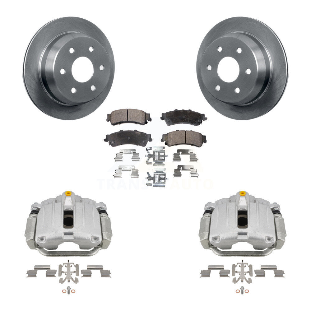 Rear Brake Caliper Rotor & Ceramic Pad Kit For Chevrolet GMC Silverado 1500 Sierra Astro KC8-100264T