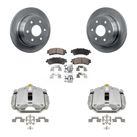 Rear Brake Caliper Rotor & Ceramic Pad Kit For Chevrolet GMC Silverado 1500 Sierra Astro KC8-100264T