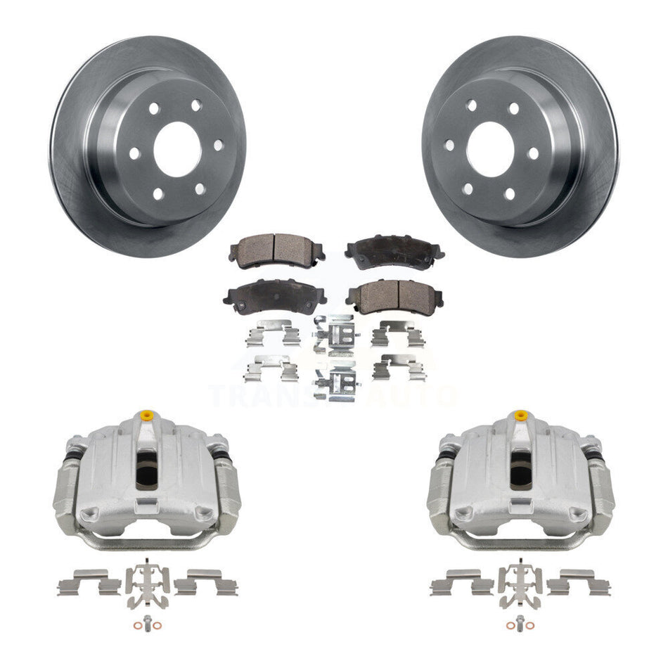 Rear Brake Caliper Rotor & Ceramic Pad Kit For Chevrolet GMC Silverado 1500 Sierra Astro KC8-100264T