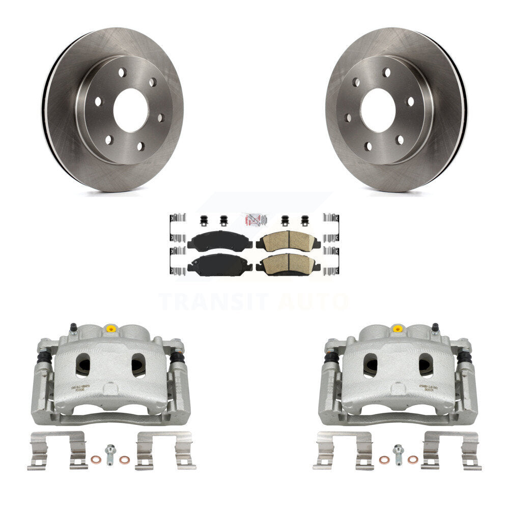 Front Disc Brake Caliper Rotor Ceramic Pad Kit For 2007 GMC Sierra 1500 rear brakes KC8-100265N