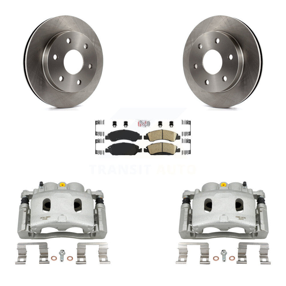 Front Disc Brake Caliper Rotor Ceramic Pad Kit For 2007 GMC Sierra 1500 rear brakes KC8-100265N