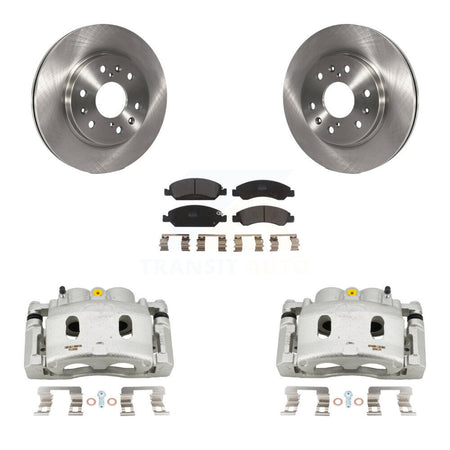 Front Brake Caliper Rotors Semi-Metallic Pad Kit For GMC Sierra 1500 Chevrolet Silverado KC8-100265P