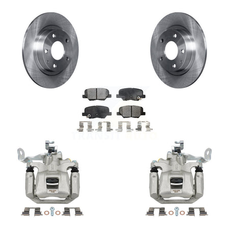 Rear Disc Brake Caliper Rotors And Ceramic Pads Kit For 2014-2015 Mazda 6 KC8-100265T