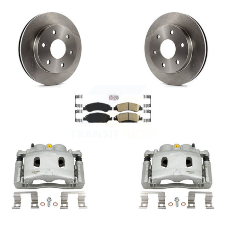 Front Disc Brake Caliper Rotor Ceramic Pad Kit For 2007 GMC Sierra 1500 rear brakes KC8-100266N