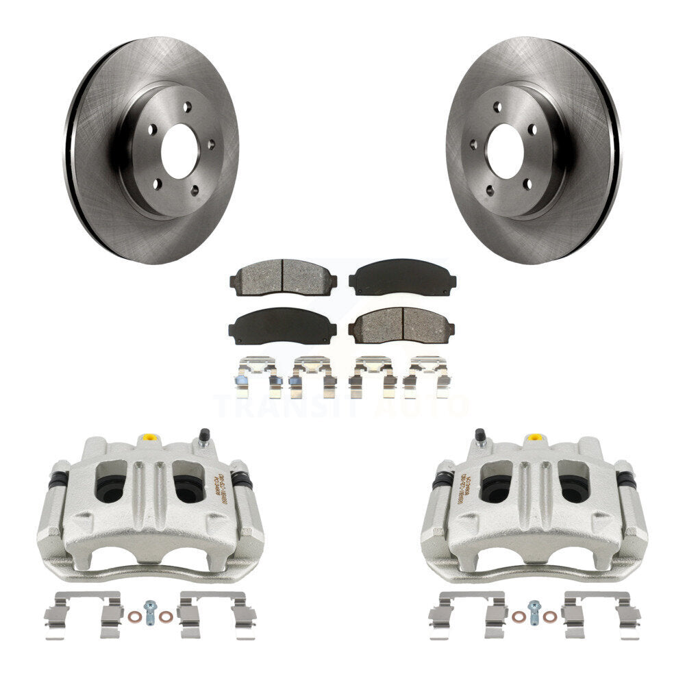 Front Brake Caliper Rotor Semi-Metallic Pad Kit For Chevrolet Equinox Saturn Vue Pontiac KC8-100266S