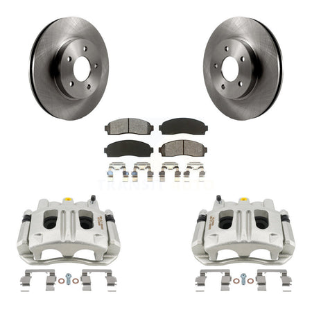 Front Brake Caliper Rotor Semi-Metallic Pad Kit For Chevrolet Equinox Saturn Vue Pontiac KC8-100266S