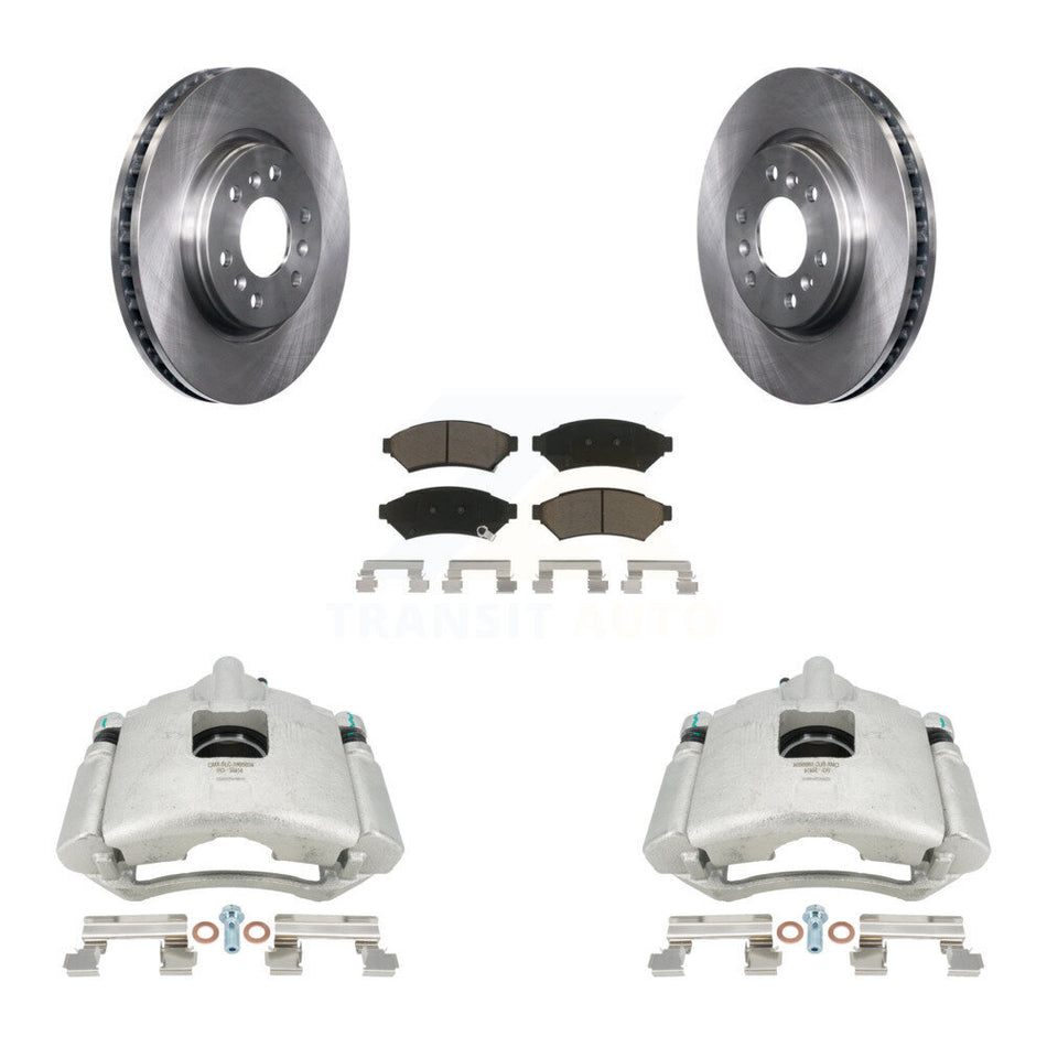 Front Disc Brake Caliper Rotors And Ceramic Pads Kit For Chevrolet Uplander Buick Terraza Pontiac Montana Saturn Relay KC8-100267C by Transit Auto