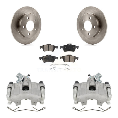 Rear Disc Brake Caliper Rotors And Ceramic Pads Kit For Mazda 3 Sport KC8-100267T