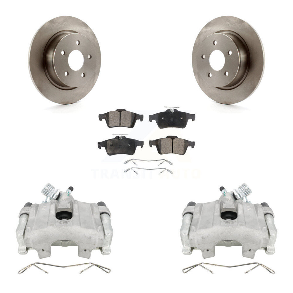 Rear Disc Brake Caliper Rotors And Ceramic Pads Kit For Ford Escape C-Max KC8-100268T