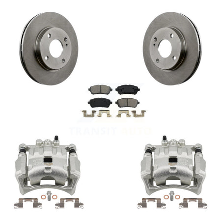 Front Disc Brake Caliper Rotors And Semi-Metallic Pads Kit For Ford Fiesta KC8-100270S