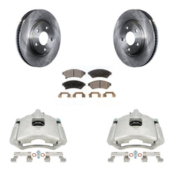 Front Disc Brake Caliper Rotors And Semi-Metallic Pads Kit For Pontiac Grand Prix Buick LaCrosse Chevrolet Uplander Montana Terraza Saturn Relay Allure KC8-100271P
