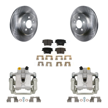 Rear Disc Brake Caliper Rotor & Ceramic Pad Kit For Chrysler 300 Dodge Challenger Magnum KC8-100271T