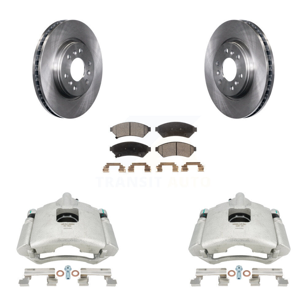 Front Disc Brake Caliper Rotors And Semi-Metallic Pads Kit For Chevrolet Uplander Buick Terraza Pontiac Montana Saturn Relay KC8-100272P by Transit Auto