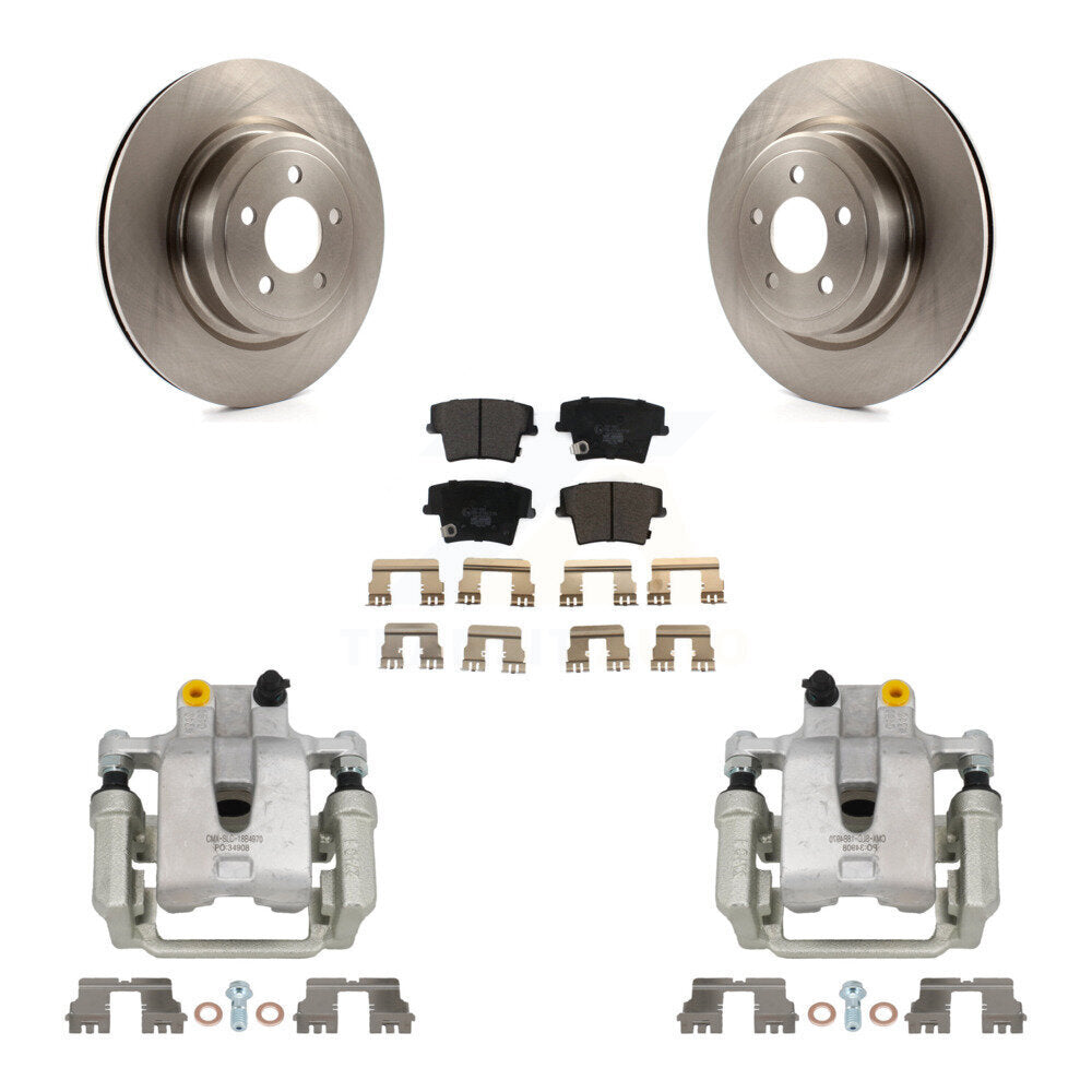 Rear Disc Brake Caliper Rotors And Ceramic Pad Kit For Dodge Charger With Police Package KC8-100272T