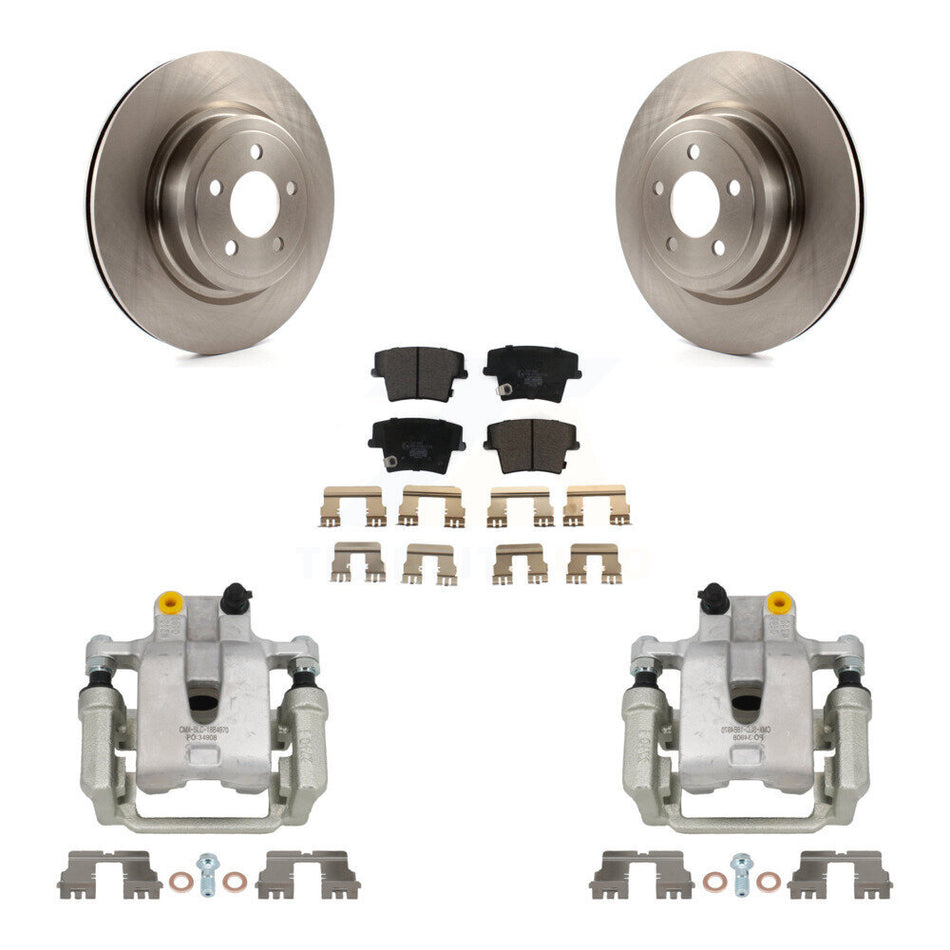Rear Disc Brake Caliper Rotors And Ceramic Pad Kit For Dodge Charger With Police Package KC8-100272T