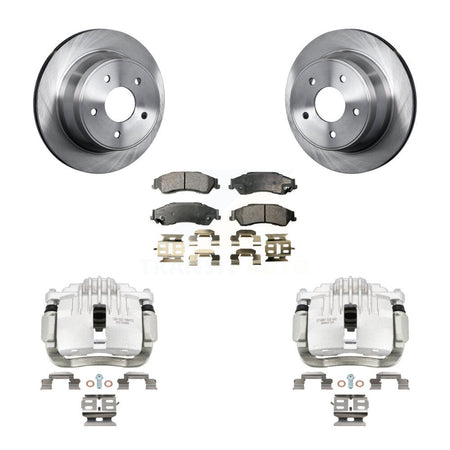 Rear Brake Caliper Rotor Ceramic Pad Kit For Chevrolet GMC Blazer S10 Jimmy Sonoma Isuzu KC8-100273T