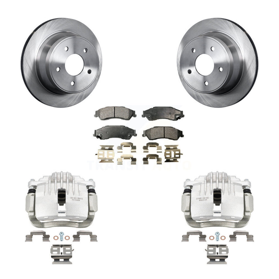 Rear Brake Caliper Rotor Ceramic Pad Kit For Chevrolet GMC Blazer S10 Jimmy Sonoma Isuzu KC8-100273T