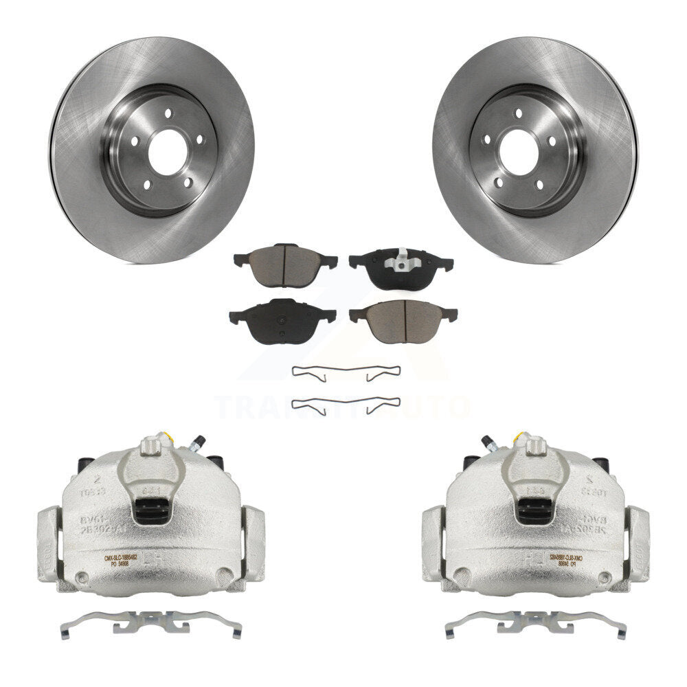 Front Brake Caliper Rotors Ceramic Pad Kit For 14 Ford Transit Connect 104.8" wheel base KC8-100274C