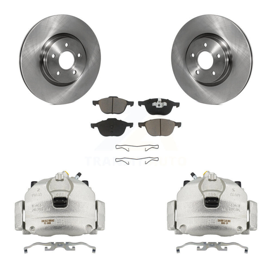 Front Brake Caliper Rotors Ceramic Pad Kit For 14 Ford Transit Connect 104.8" wheel base KC8-100274C