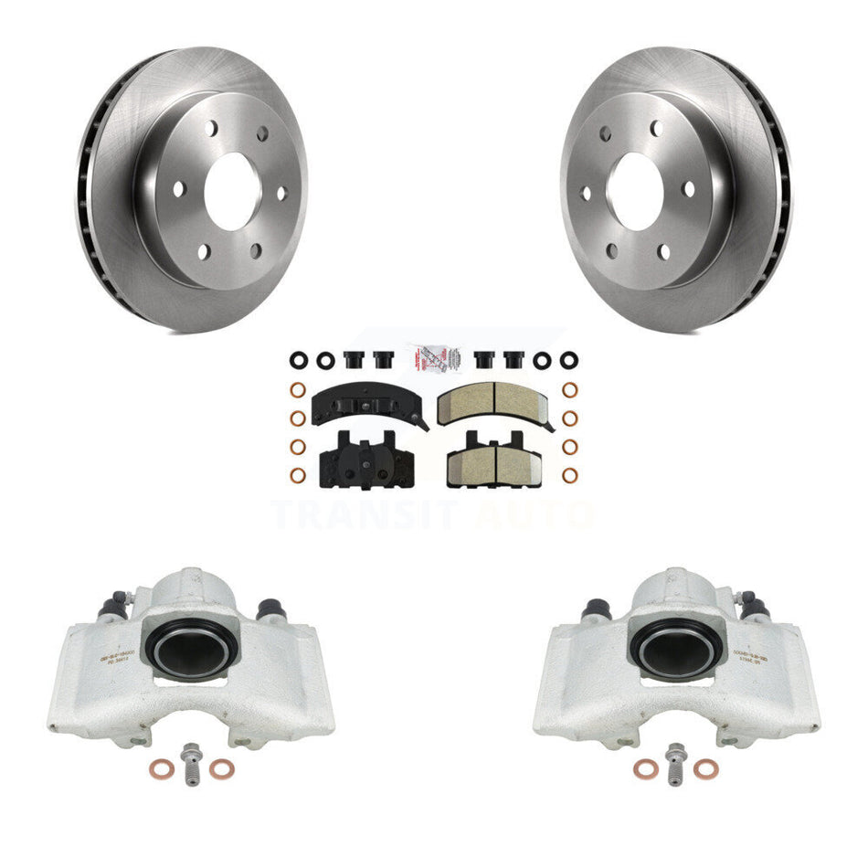 Front Disc Brake Caliper Rotors And Semi-Metallic Pads Kit For Chevrolet K1500 GMC Tahoe Suburban Yukon Cadillac Escalade Blazer K2500 KC8-100274N
