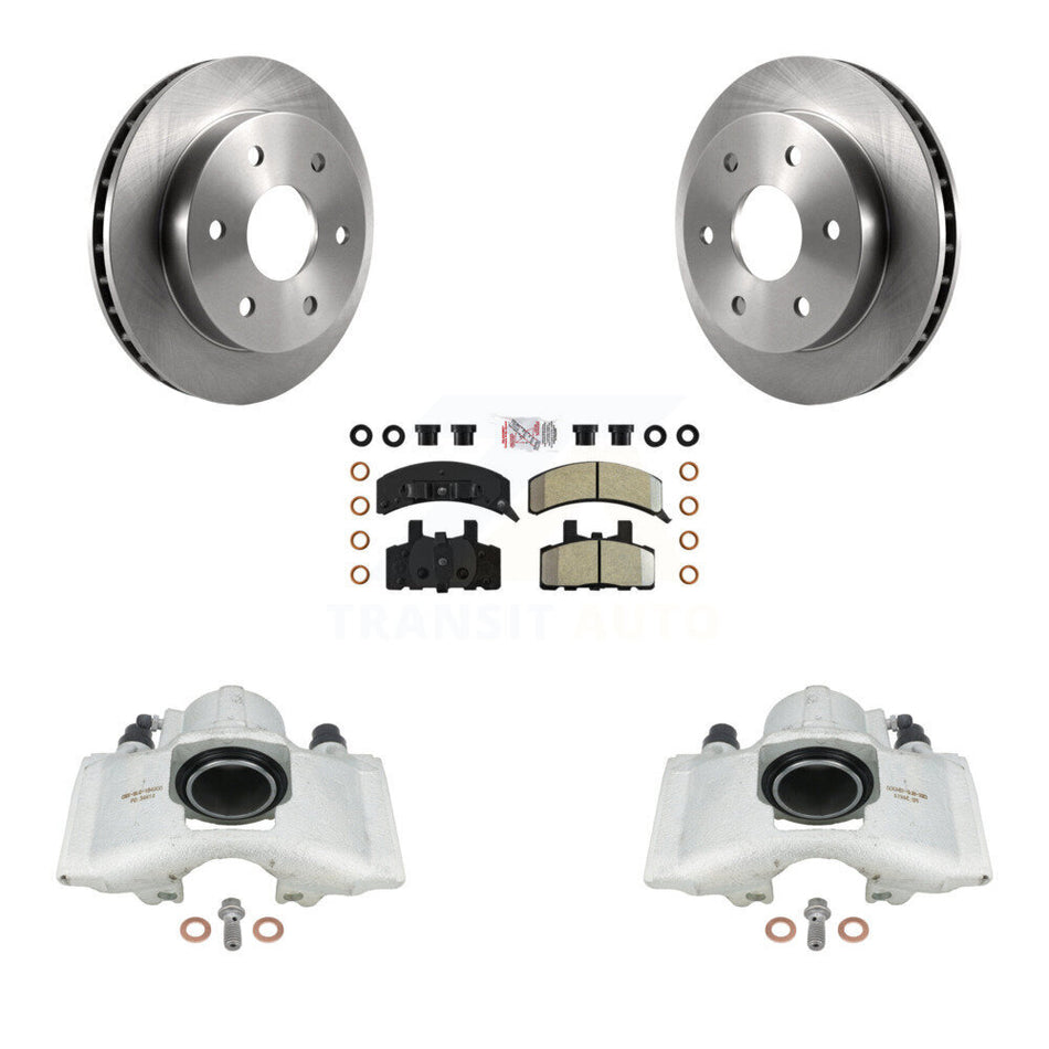 Front Disc Brake Caliper Rotors And Semi-Metallic Pads Kit For Chevrolet K1500 GMC Tahoe Suburban Yukon Cadillac Escalade Blazer K2500 KC8-100274N