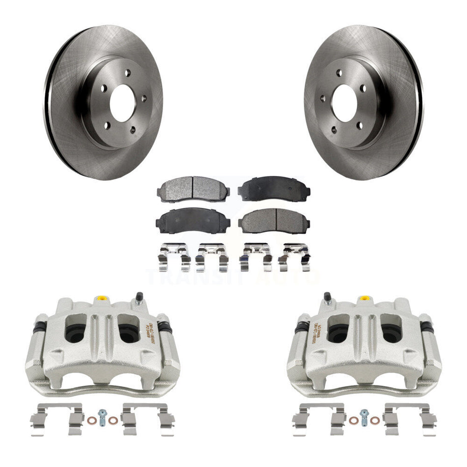Front Brake Caliper Rotor Semi-Metallic Pad Kit For Chevrolet Equinox Saturn Vue Pontiac KC8-100274P