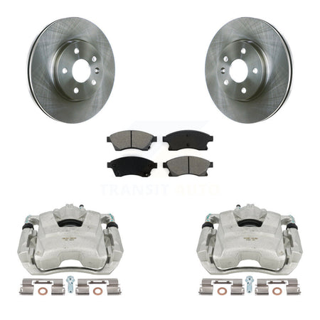 Front Disc Brake Caliper Rotors And Semi-Metallic Pads Kit For Chevrolet Cruze Sonic Limited KC8-100274S by Transit Auto