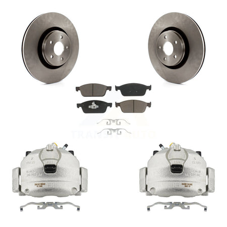 Front Disc Brake Caliper Rotors And Ceramic Pads Kit For Lincoln MKC KC8-100275C