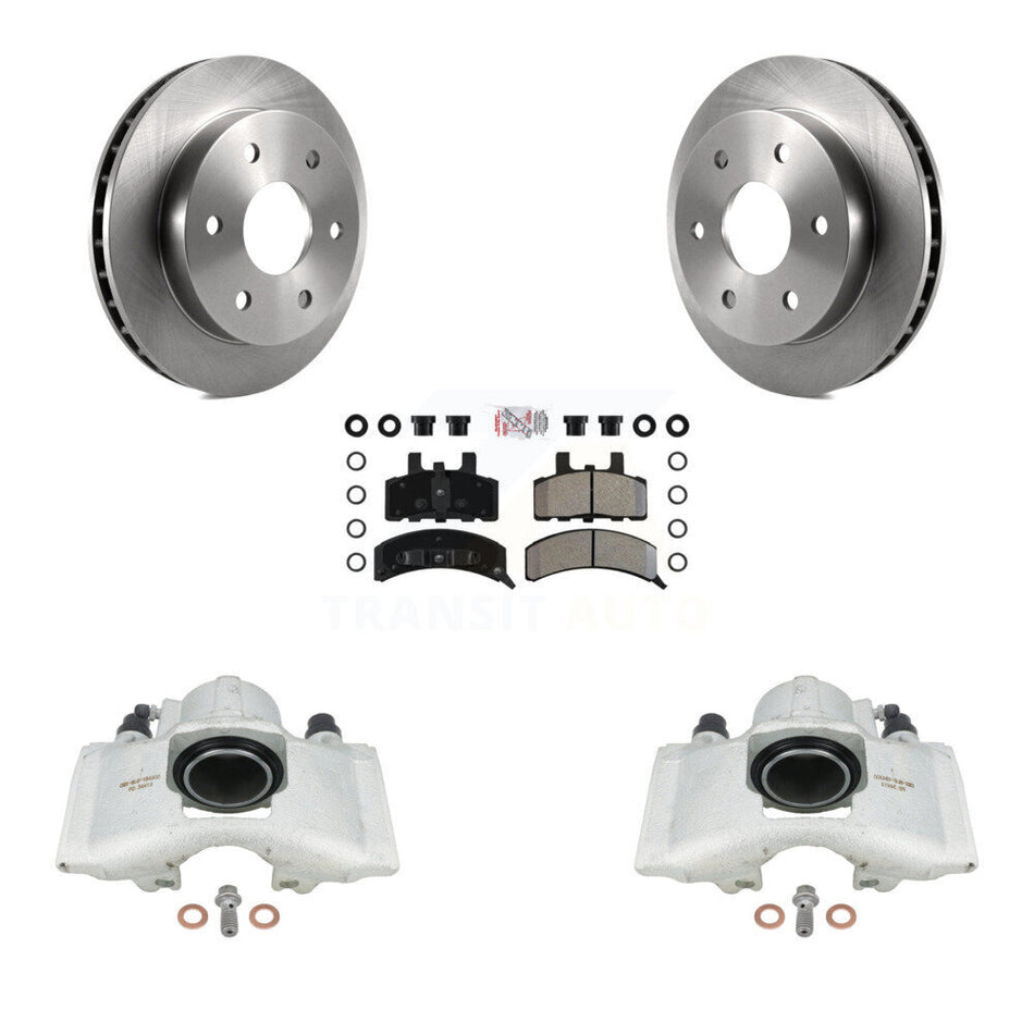 Front Disc Brake Caliper Rotors And Semi-Metallic Pads Kit For Chevrolet K1500 GMC Tahoe Suburban Yukon Cadillac Escalade Blazer K2500 KC8-100275N