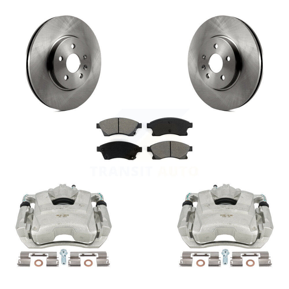 Front Disc Brake Caliper Rotors And Semi-Metallic Pads Kit For 2013-2014 Chevrolet Sonic RS KC8-100275S by Transit Auto