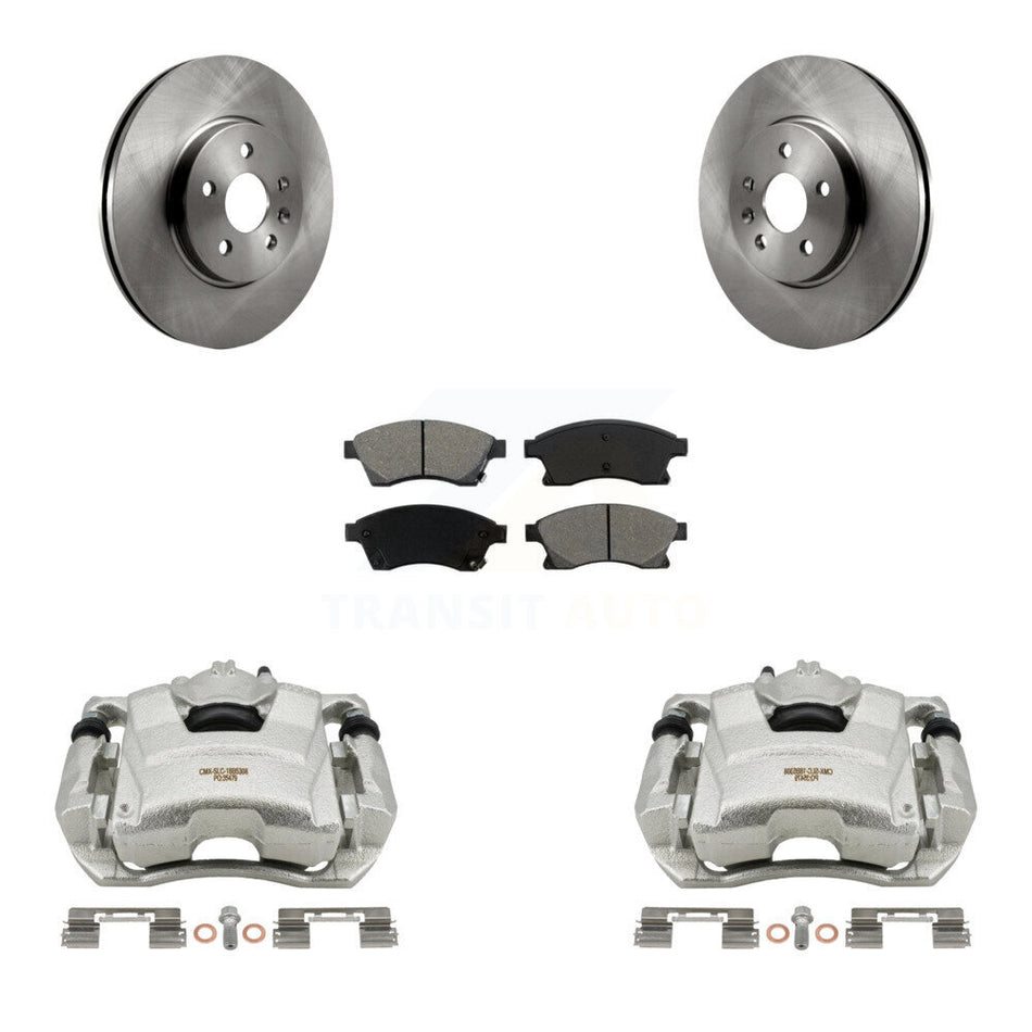 Front Disc Brake Caliper Rotors And Semi-Metallic Pads Kit For 2013-2014 Chevrolet Sonic RS KC8-100275S