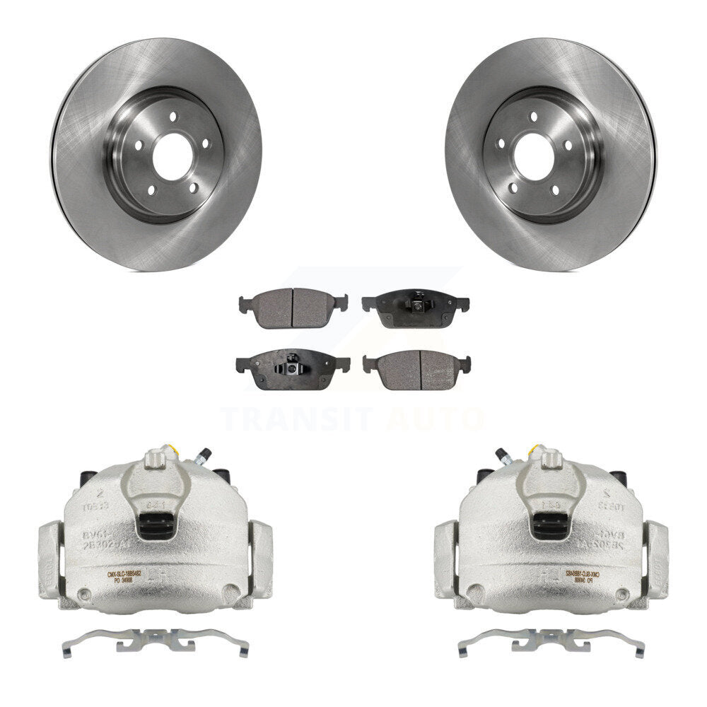 Front Brake Caliper Rotors Semi-Metallic Pad Kit For Ford Escape Transit Connect Lincoln KC8-100276P