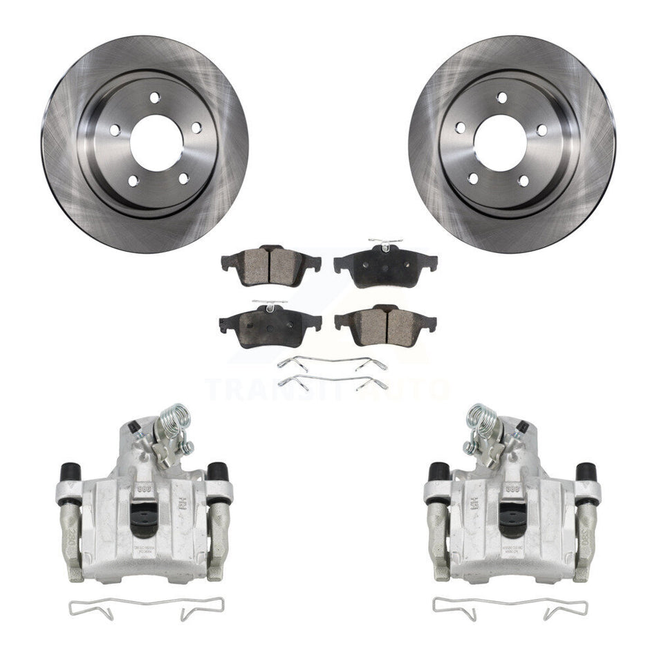 Rear Disc Brake Caliper Rotors And Ceramic Pads Kit For Mazda 3 Sport KC8-100279T