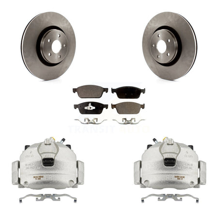 Front Disc Brake Caliper Rotors And Semi-Metallic Pads Kit For Lincoln MKC KC8-100280P