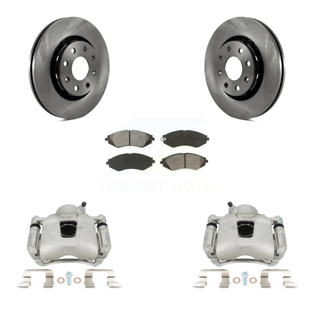 Front Disc Brake Caliper Rotors And Semi-Metallic Pads Kit For Chevrolet Aveo Spark Aveo5 EV Pontiac G3 Suzuki Wave Wave5 Swift+ KC8-100281S by Transit Auto