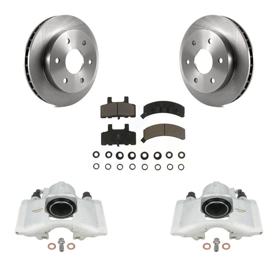 Front Disc Brake Caliper Rotors And Ceramic Pads Kit For Chevrolet K1500 GMC Tahoe Suburban Yukon Cadillac Escalade Blazer K2500 KC8-100283C by Transit Auto