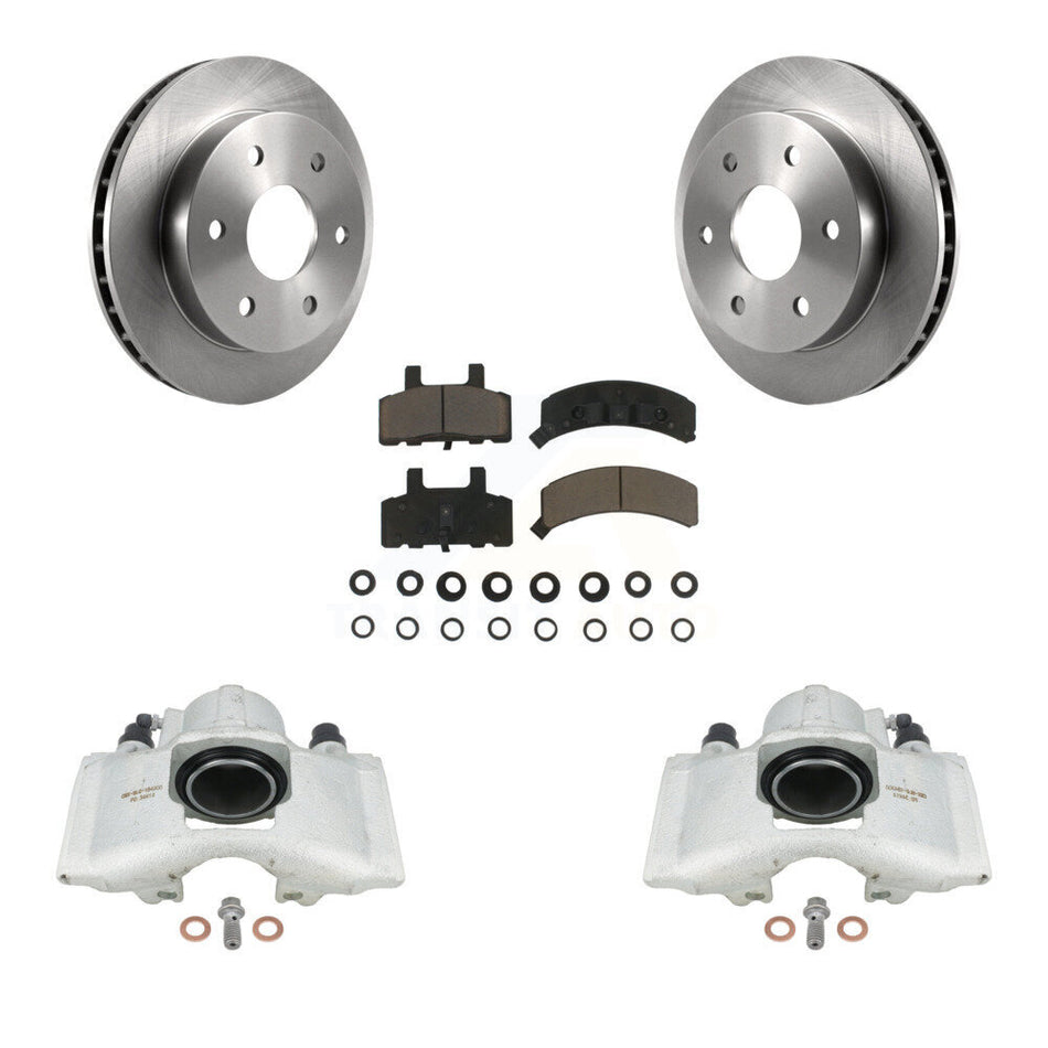Front Disc Brake Caliper Rotors And Ceramic Pads Kit For Chevrolet K1500 GMC Tahoe Suburban Yukon Cadillac Escalade Blazer K2500 KC8-100283C