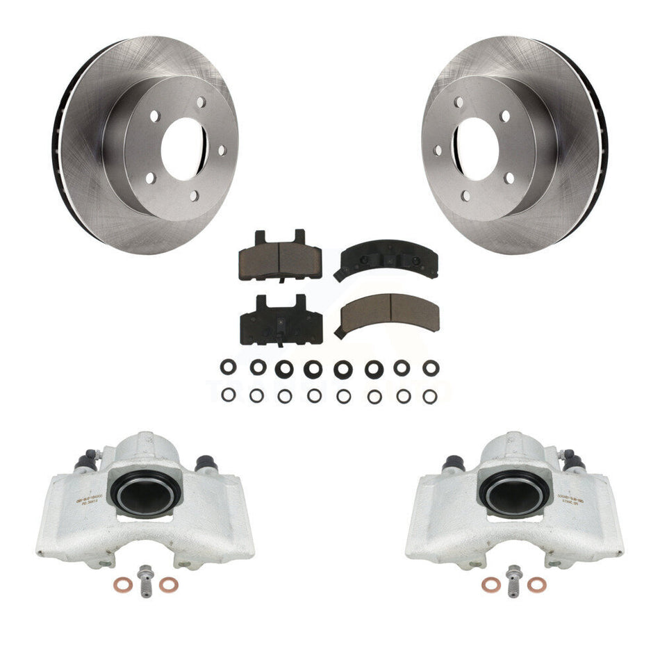 Front Disc Brake Caliper Rotors And Ceramic Pads Kit For 1990-2002 Chevrolet Astro GMC Safari AWD KC8-100284C