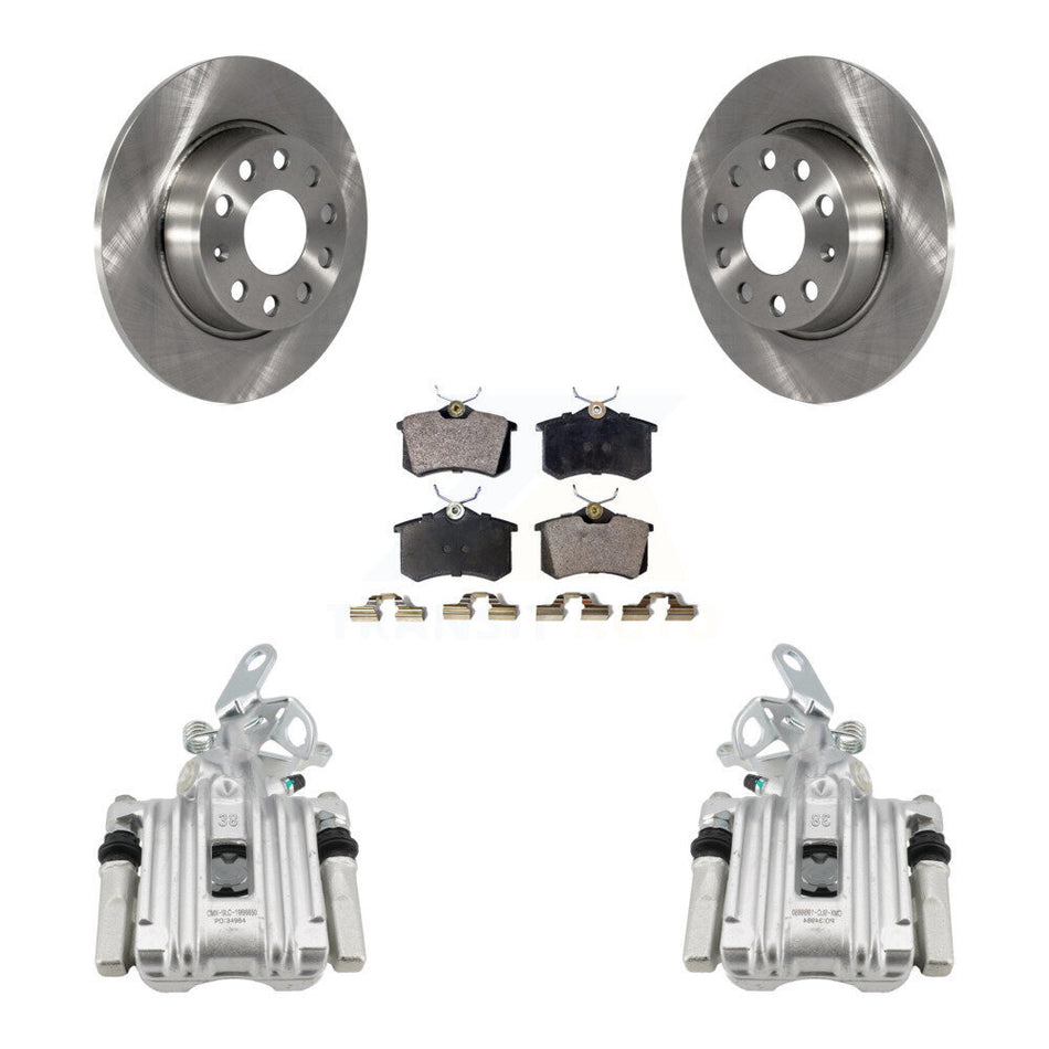 Rear Disc Brake Caliper Rotor Ceramic Pad Kit For Audi A3 With 272mm Diameter KC8-100284T