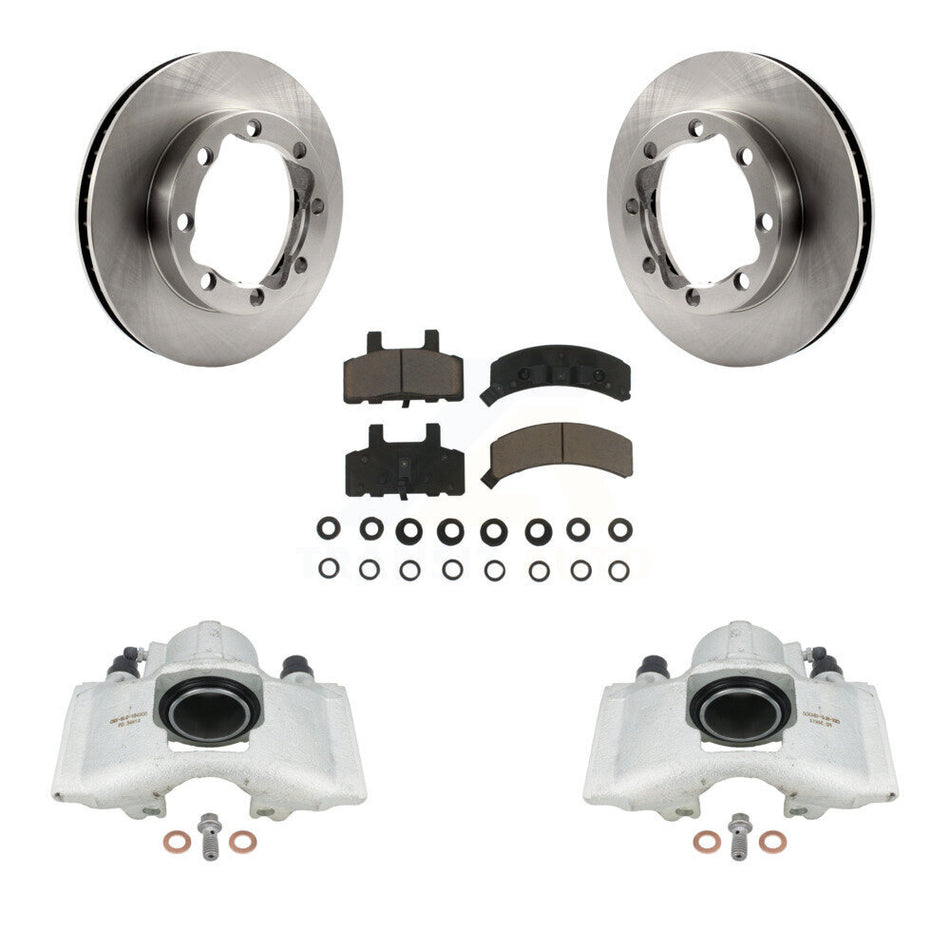 Front Disc Brake Caliper Rotors And Ceramic Pads Kit For 1994 K1500 Suburban Chevrolet GMC With 8 Lug Wheels GAS engine KC8-100285C